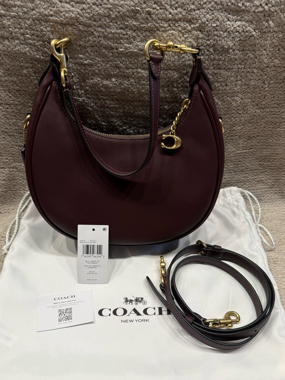 🤍Coach Jonie 22 in Black Currant (Exclusive)